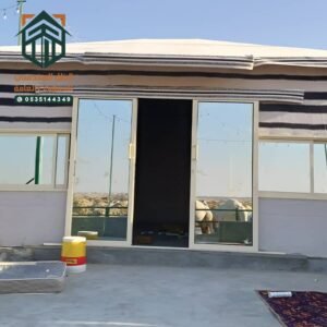 بيوت شعر بواجهة زجاجية